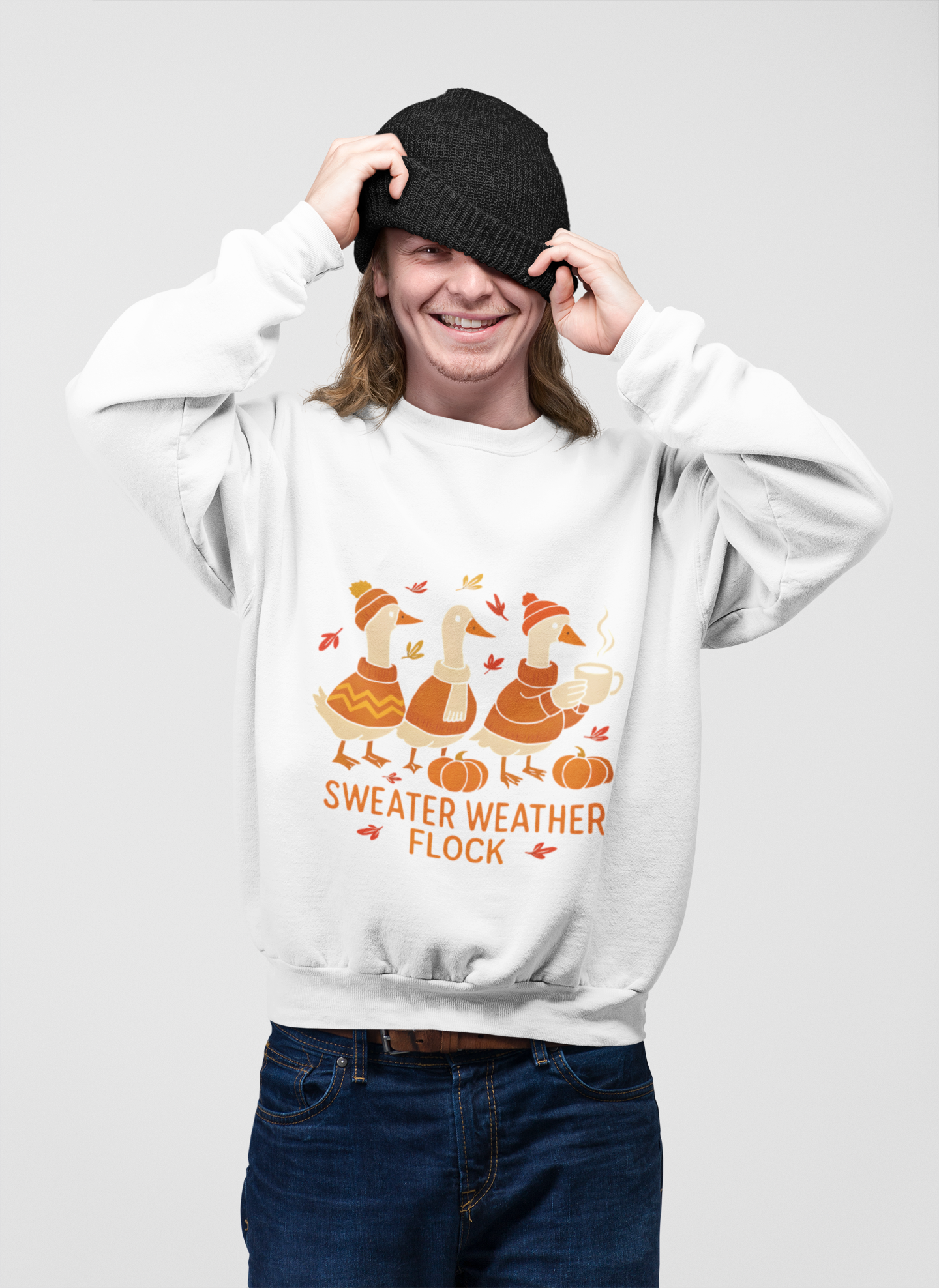 Sweater Weather Crewneck Sweatshirt, Cozy Fall Apparel, Funny Gift for Friends, Autumn Fashion, Thanksgiving Outfit, Casual Daywear