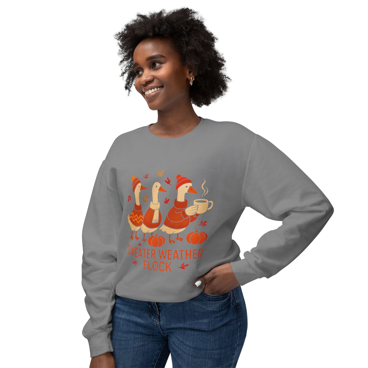 Sweater Weather Crewneck Sweatshirt, Cozy Fall Apparel, Funny Gift for Friends, Autumn Fashion, Thanksgiving Outfit, Casual Daywear